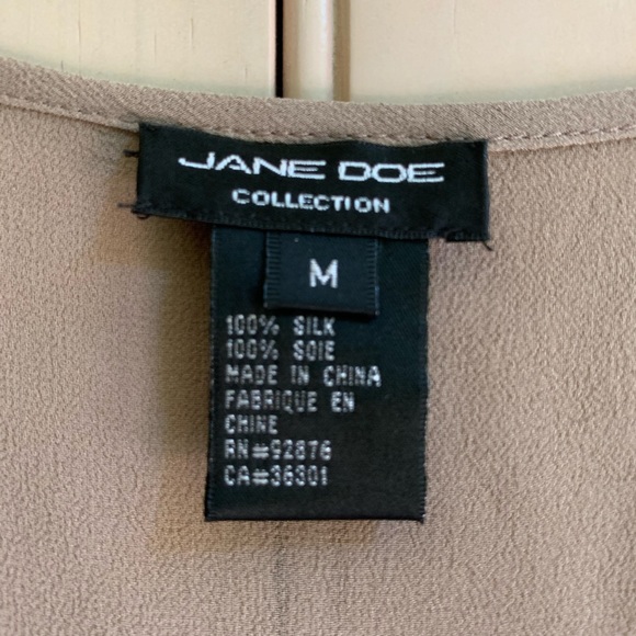 NWOT Silk Beaded Jane Doe Unique Sheer Top Medium - Picture 7 of 7